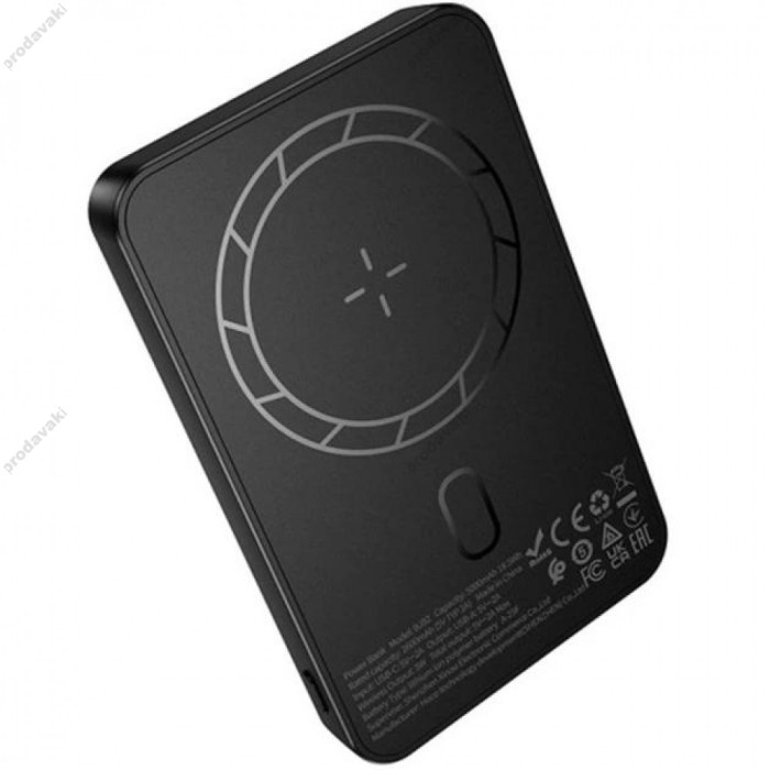 Зовнішній акумулятор Power Bank BOROFONE BJ82 Kody PD20W magnetic power bank 5000mAh Black