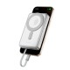 Повербанк портативний акумулятор Power bank Wiwu Wi-P056 Magnetic MagSafe магнітний 10000 mAh Silver