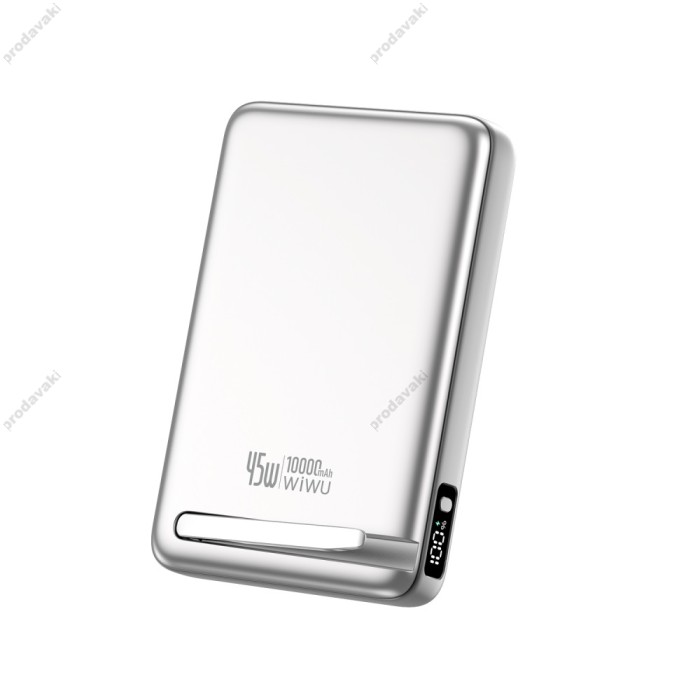 Повербанк портативний акумулятор Power bank Wiwu Wi-P090 Magnetic MagSafe магнітний 10000 mAh Silver