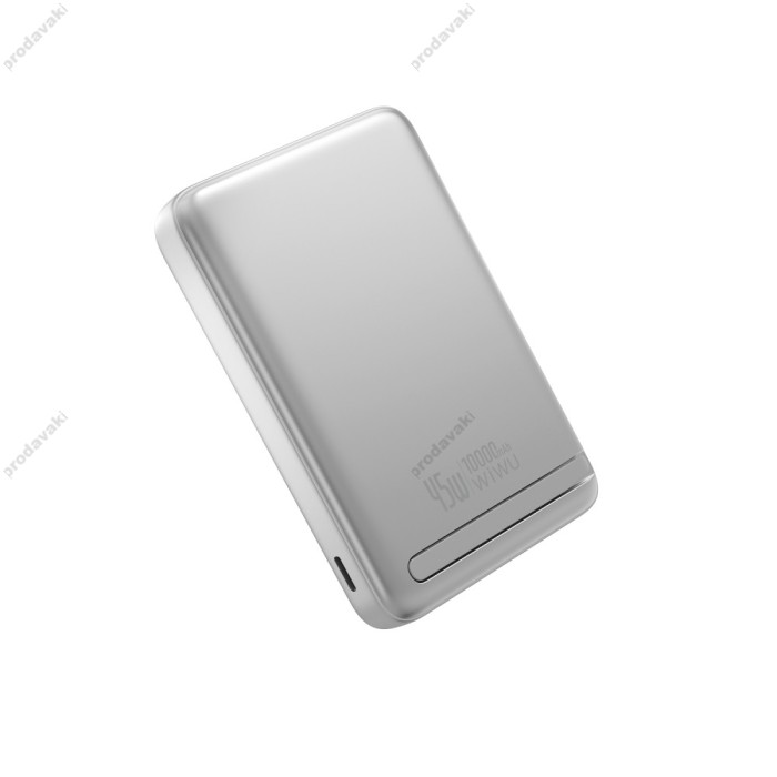 Повербанк портативний акумулятор Power bank Wiwu Wi-P090 Magnetic MagSafe магнітний 10000 mAh Silver