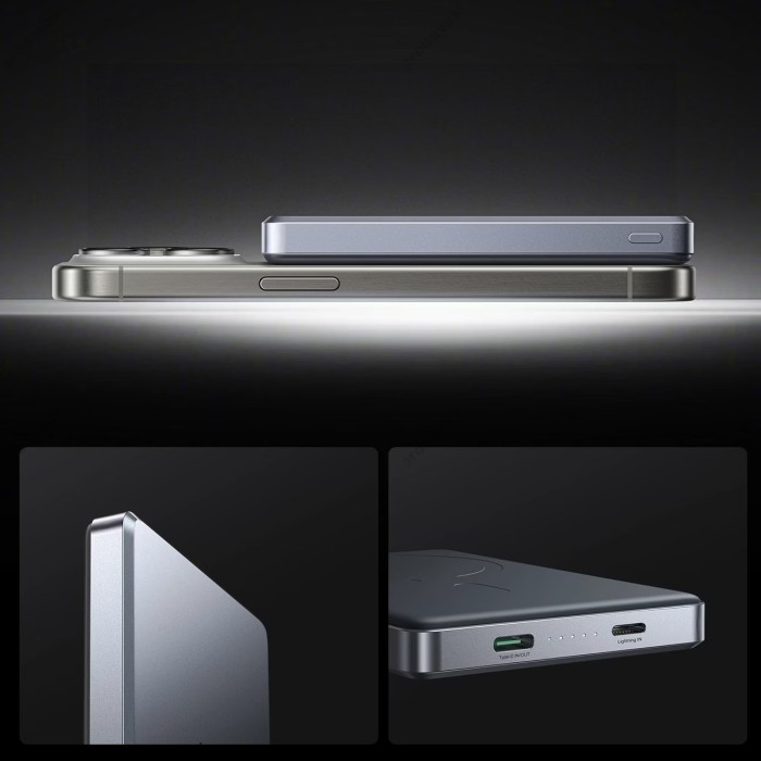 Повербанк портативний акумулятор Power bank Joyroom JR-PBM08 Pro MagSafe магнітний 10000 mAh Space grey