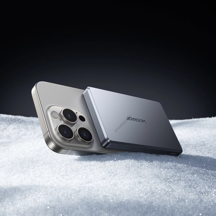 Повербанк портативний акумулятор Power bank Joyroom JR-PBM08 Pro MagSafe магнітний 10000 mAh Space grey