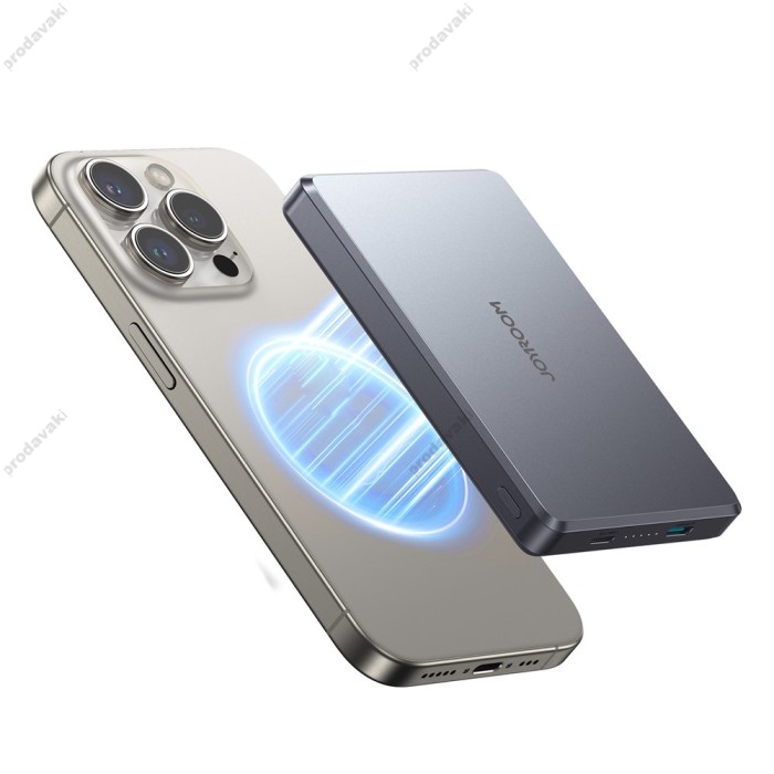 Повербанк портативний акумулятор Power bank Joyroom JR-PBM08 Pro MagSafe магнітний 10000 mAh Space grey