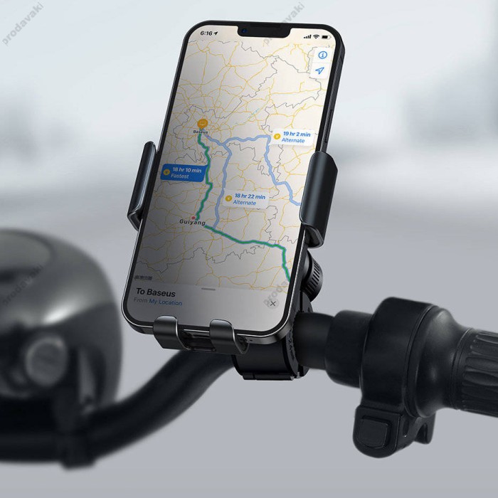Тримач телефону для велосипеда/мотоцикла BASEUS Smart Solar Power Wireless Cycling Electric Holder IP54 SUZG010001