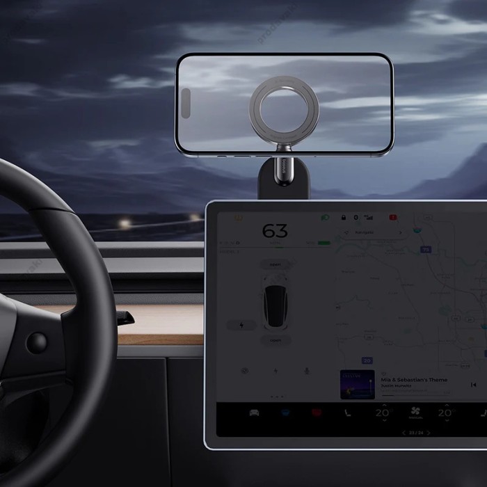 Автомобільний тримач Baseus C02 Go Series Magnetic Car Phone Mount Black C40165500111-00