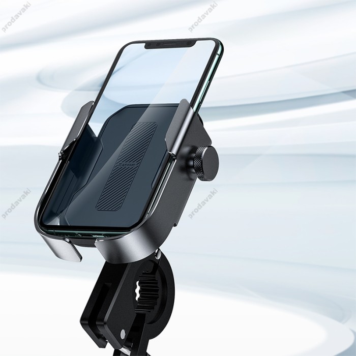 Тримач телефону для велосипеда/мотоцикла Baseus Armor Motorcycle holder (Applicable for bicycle) Black SUKJA-01