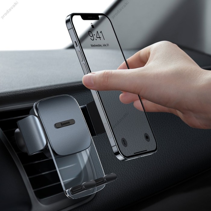 Автомобільний тримач Baseus Easy Control Clamp Car Mount Holder (Air Outlet Version) Black SUYK000101