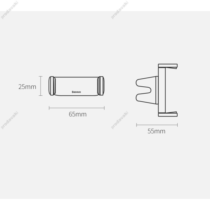 Автомобільний тримач Baseus Steel Cannon Air Outlet Car Mount Silver SUGP-0S