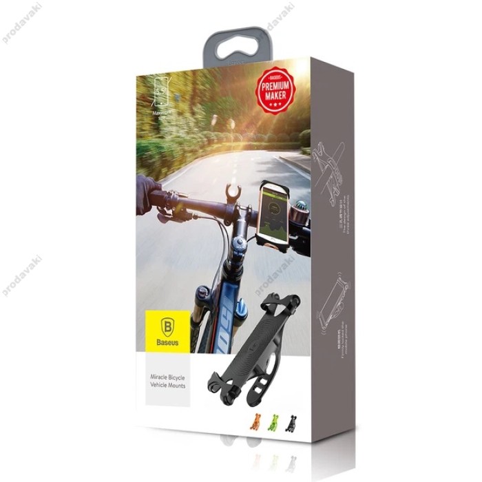 Тримач телефону для велосипеда/мотоцикла Baseus Miracle bicycle vehicle mounts Black SUMIR-BY01