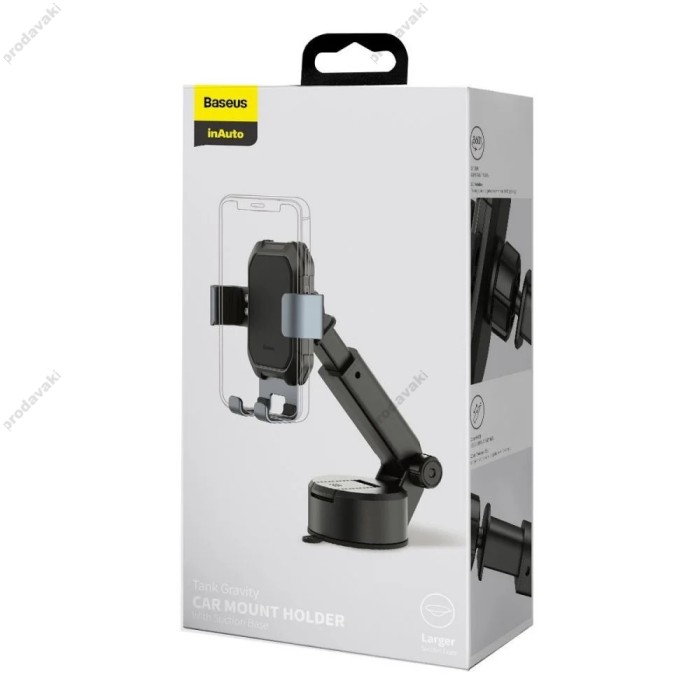 Автомобільний тримач Baseus Tank gravity car mount holder with suction base Black SUYL-TK01