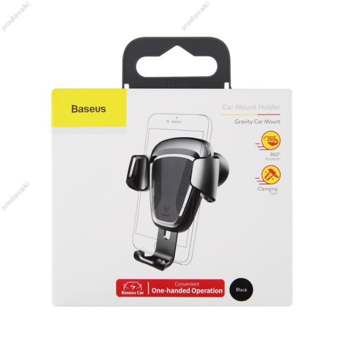 Автомобільний тримач Baseus Gravity Car Mount Black SUYL-01