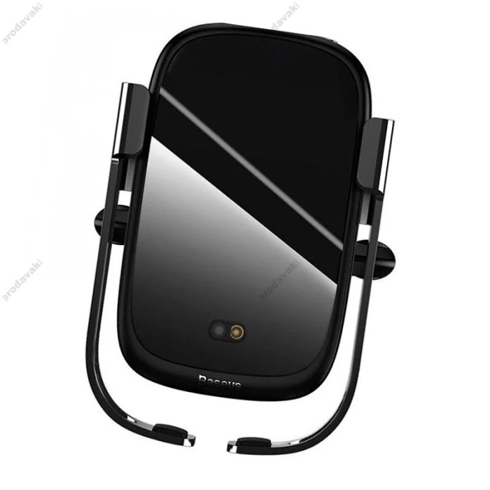 Автомобільний тримач із бездротовою зарядкою Baseus Rock-Solid Electric Holder Wireless Charger Black WXHW01-01