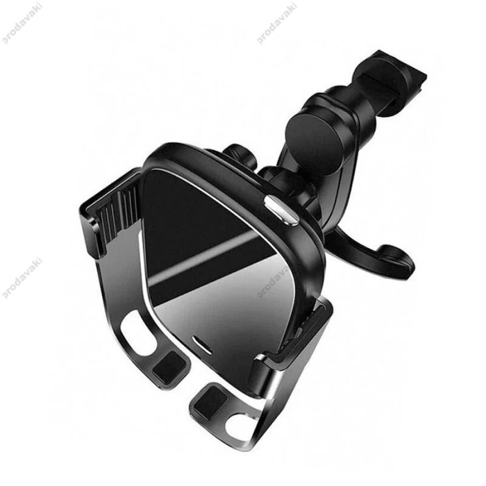 Автомобільний тримач із бездротовою зарядкою Baseus Rock-Solid Electric Holder Wireless Charger Black WXHW01-01