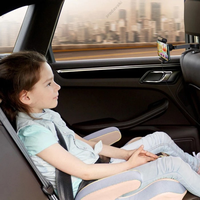 Автомобільний тримач із бездротовою зарядкою на підголівник Baseus Energy Storage Backseat Holder Wireless Charger 15W Black WXHZ-01