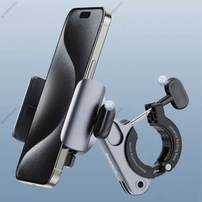 Тримач телефону для велосипеда/мотоцикла Baseus PrimeTrip Series Magnetic Bike Phone Holder Black C40569000121-00