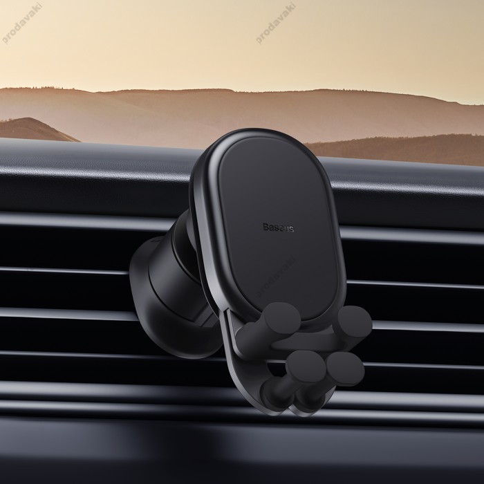 Автомобільний тримач із бездротовою зарядкою Baseus Stable Gravitational Wireless Charging Car Mount Pro 15W (Air Outlet Version) Black SUWX030001