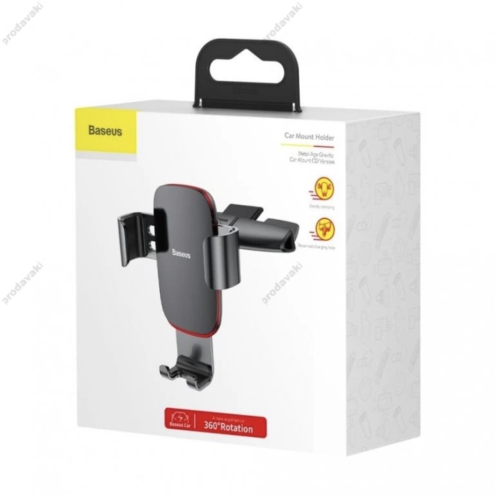 Автомобільний тримач у CD роз'єм Baseus Metal Age Gravity Car Mount Black SUYL-J01