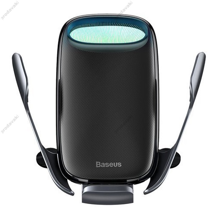 Автомобільний тримач із бездротовою зарядкою Baseus Milky Way Electric Bracket Wireless Charger 15W Black WXHW02-01