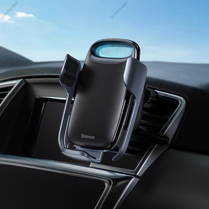 Автомобільний тримач із бездротовою зарядкою Baseus Milky Way Electric Bracket Wireless Charger 15W Black WXHW02-01