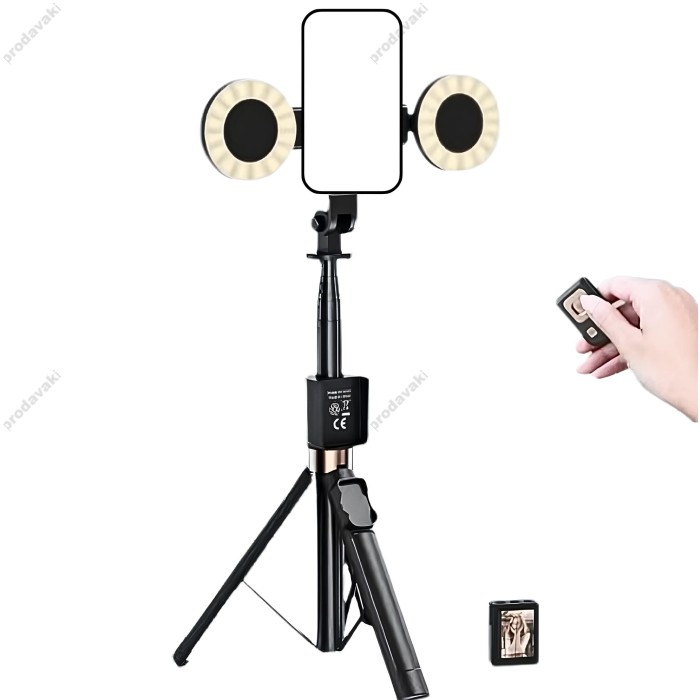 Монопод-трипод XO SS23 Smart Screen Projection Bluetooth Selfie Stick 1.7m Black