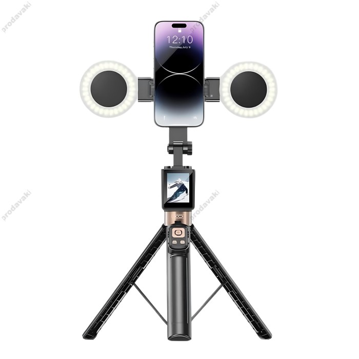 Монопод-трипод XO SS23 Smart Screen Projection Bluetooth Selfie Stick 1.7m Black