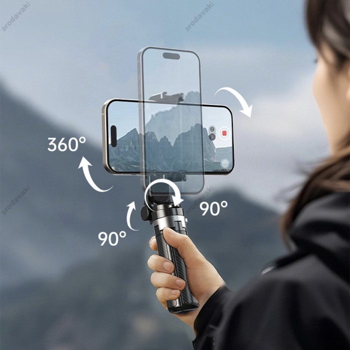 Монопод-трипод XO SS29 Collet Model 4in1 Multifunction Mini Bluetooth Selfie Stick 0.38m Black