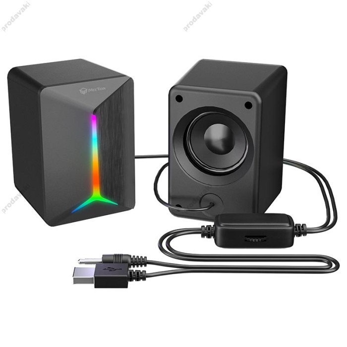 Комп'ютерна колонка Meetion MT-SP2011 Wired Meetion Speaker RGB 6W Black