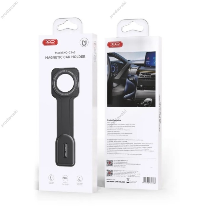 Автомобільний тримач XO C145 Magnetic Velcro Bracket Black