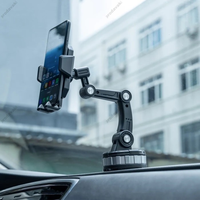 Автомобільний тримач XO C146 Suction Cup Rotating Cell Phone Holder Black