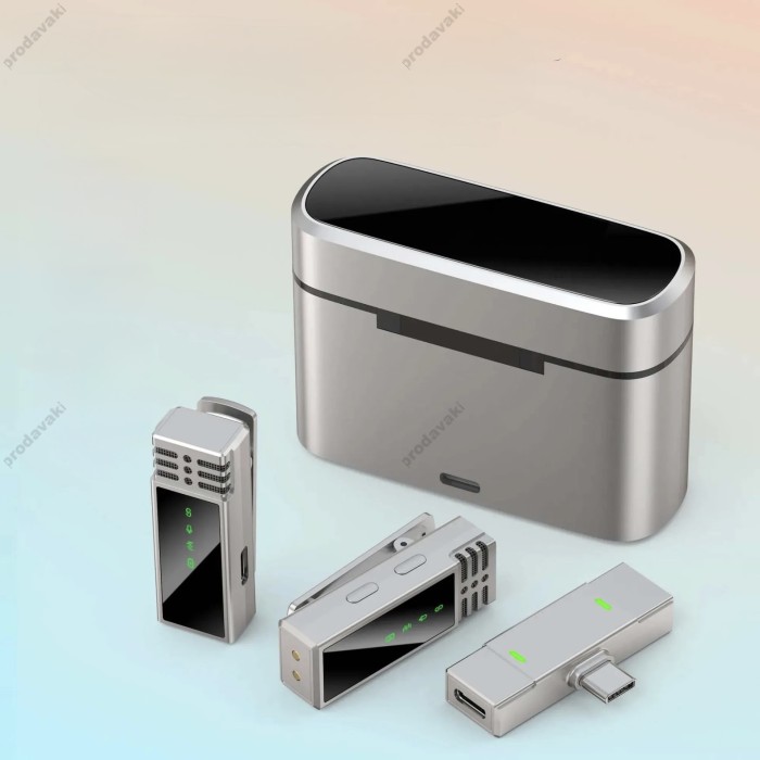Бездротовий мікрофон Jmary MW-15 Wireless Digital Microphone Type-C 2 мікрофона Silver
