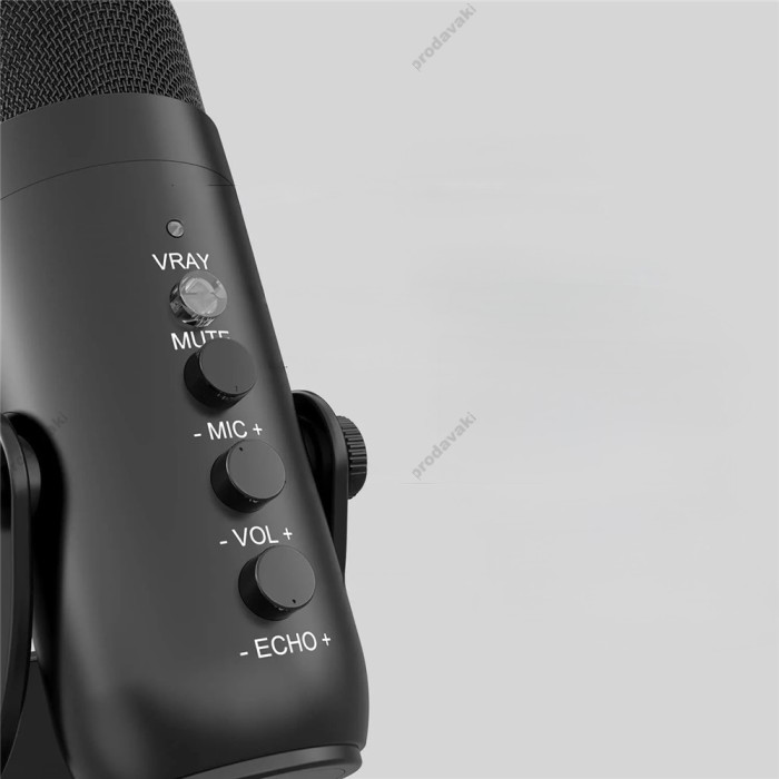Мікрофон провідний настільний Jmary MC-PW8 Condenser Microphone USB Black