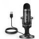 Мікрофон провідний настільний Jmary MC-PW8 Condenser Microphone USB Black