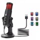 Мікрофон провідний настільний Jmary MC-PW9 Microphone Voice Recording Tool RGB Black
