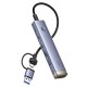 USB-Хаб Baseus UltraJoy 4-Port 6в1 Type-C to 4xUSB3.0+PD Grey B0005280B811-13