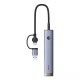 USB-Хаб Baseus UltraJoy 4-Port 6в1 Type-C to 4xUSB3.0+PD Grey B0005280B811-13