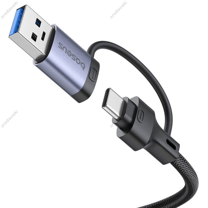 USB-Хаб Baseus UltraJoy 4-Port 6в1 Type-C to 4xUSB3.0+PD Grey B0005280B811-13