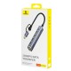 USB-Хаб Baseus UltraJoy 4-Port 6в1 Type-C to 3xUSB3.0+ RJ45 +Type-C Grey B0005280B811-14