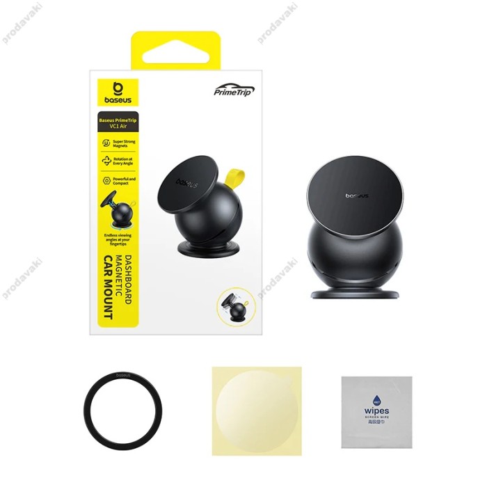 Автомобільний тримач Baseus PrimeTrip VC1 Air Dashboard Magnetic Car Mount Black C0013901