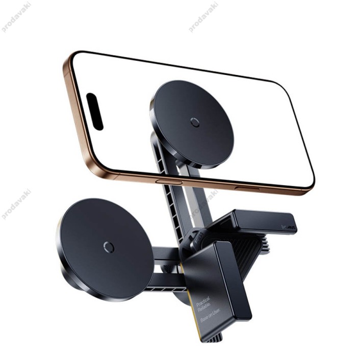 Автомобільний тримач Baseus T-Space TC1 MagSafe Central Screen Mount (Corner Version) Black C0013501
