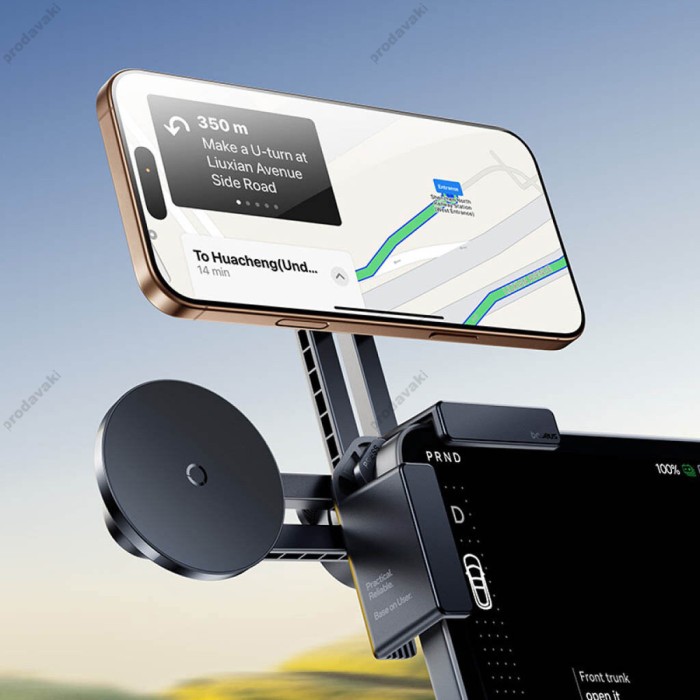 Автомобільний тримач Baseus T-Space TC1 MagSafe Central Screen Mount (Corner Version) Black C0013501