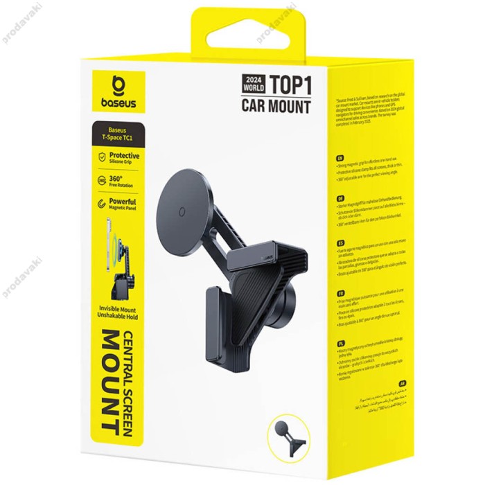 Автомобільний тримач Baseus T-Space TC1 MagSafe Central Screen Mount (Corner Version) Black C0013501