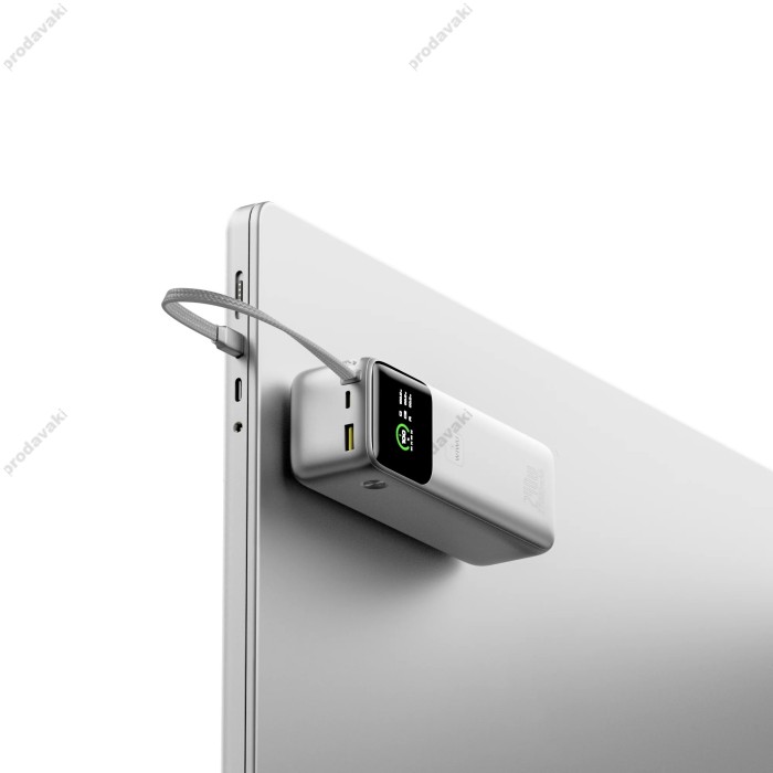Повербанк портативний акумулятор Power bank WiWU PM201 Fast Charge 240W 27000 mAh Silver