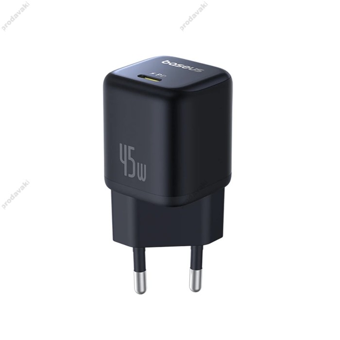Мережевий зарядний пристрій Baseus PicoGo GaN Fast Charger 1C 45W Black P10176800123-00