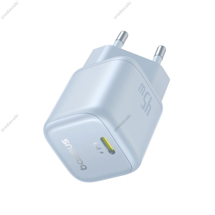 Мережевий зарядний пристрій Baseus PicoGo GaN Fast Charger 1C 45W Blue P10176800313-00