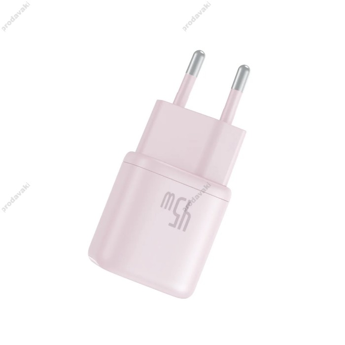 Мережевий зарядний пристрій Baseus PicoGo GaN Fast Charger 1C 45W Pink P10176800413-00
