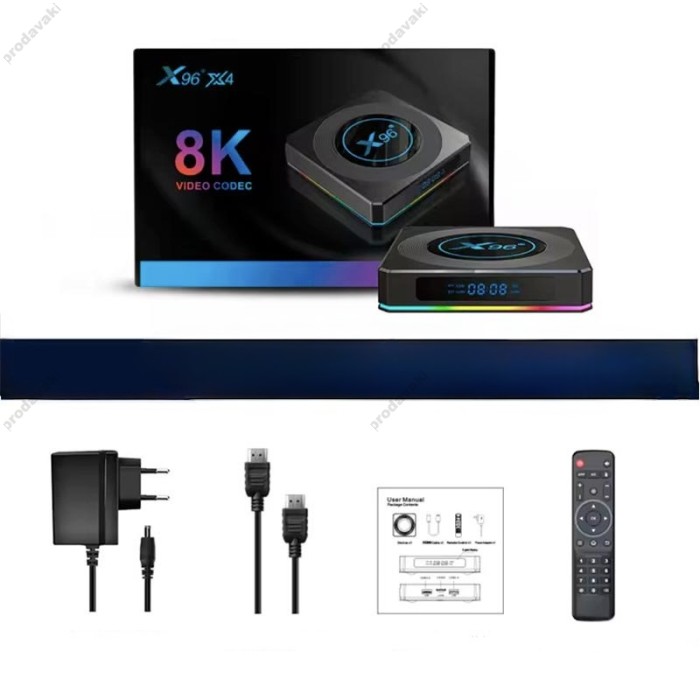Android TV приставка Amlogic TV BOX X96x4 Air S905X4 4GB RAM 32GB ROM