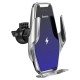 Автомобільний тримач із бездротовою зарядкою Hoco S14 Surpass with wireless charging 15W Silver
