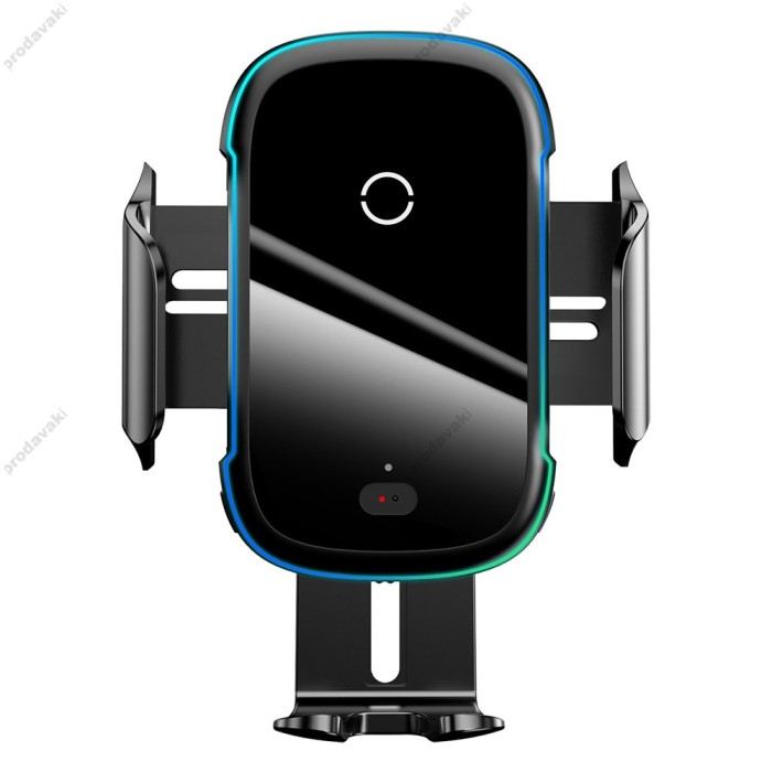 Автомобільний тримач із бездротовою зарядкою Baseus Light Electric Holder Wireless Charger Black WXHW03-01