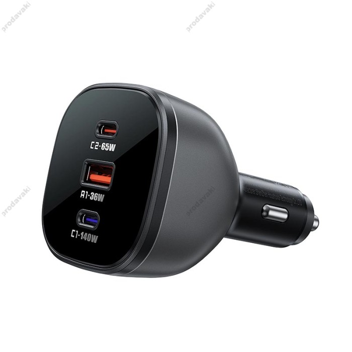 Автомобільний зарядний пристрій ACEFAST B14 3-port car charger 3A 165W Grey