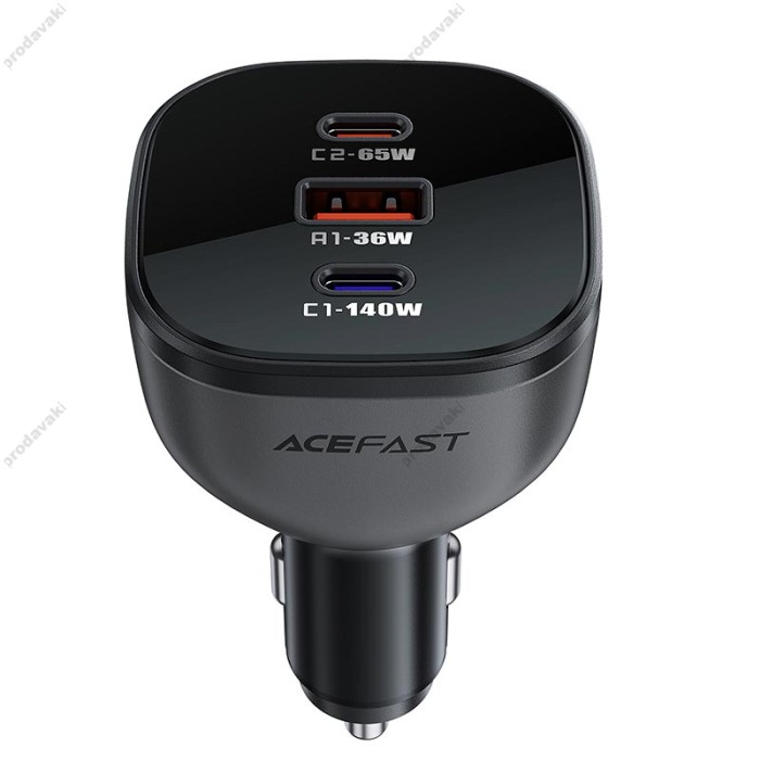 Автомобільний зарядний пристрій ACEFAST B14 3-port car charger 3A 165W Grey